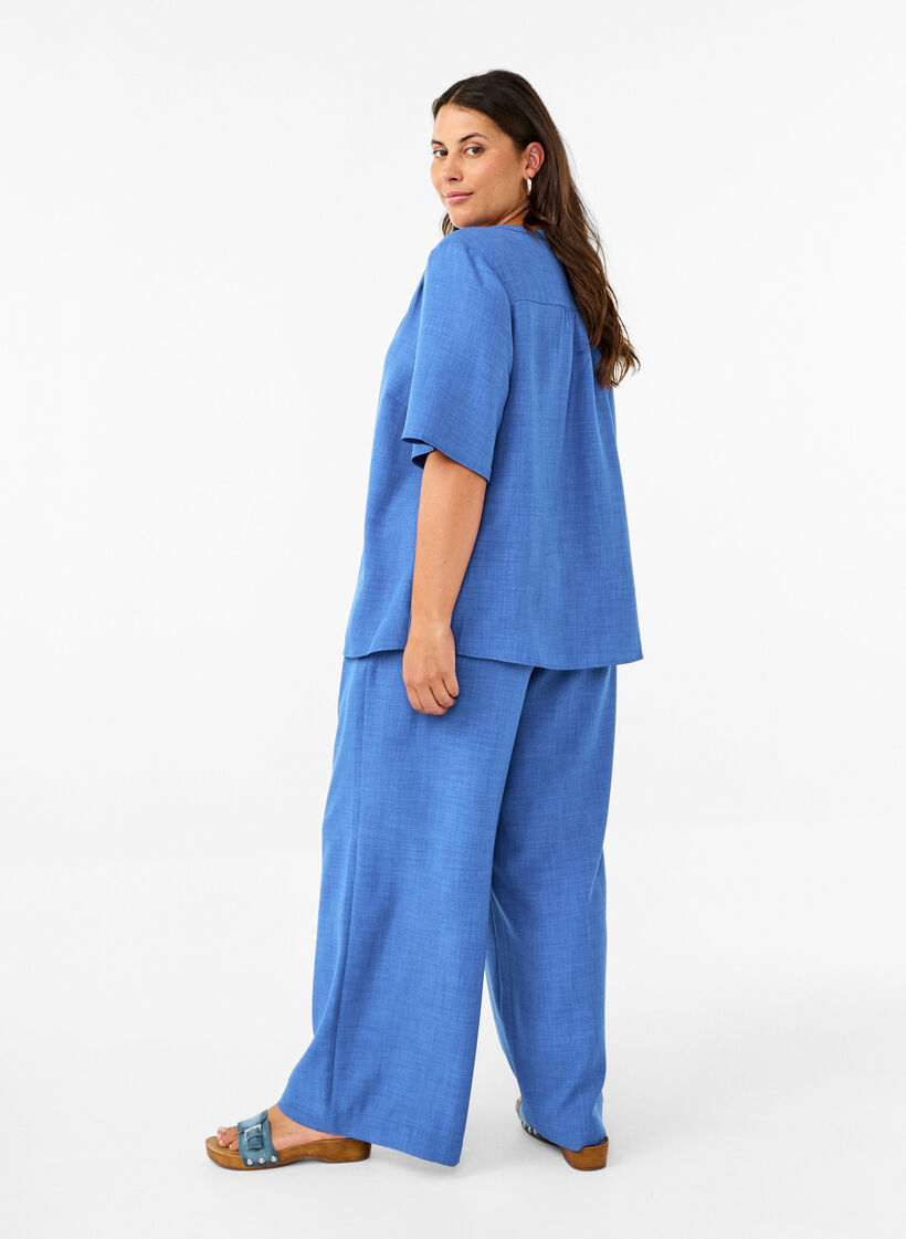 Losse broek met elastische tailleband en zakken, Riverside, Model