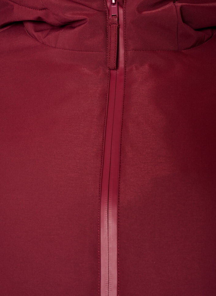 Winterjas met capuchon en verstelbare taille, Rood, Packshot image number 2
