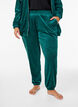 Losvallende fluwelen broek, Groen, Model image number 2