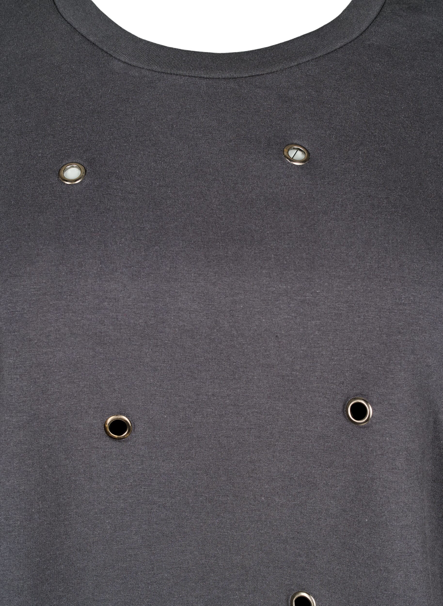 ZizziSweatshirt met oogjes, Grijs, Packshot image number 2