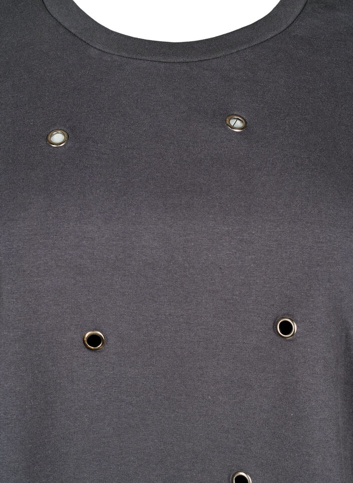 Sweatshirt met oogjes, Grijs, Packshot image number 2
