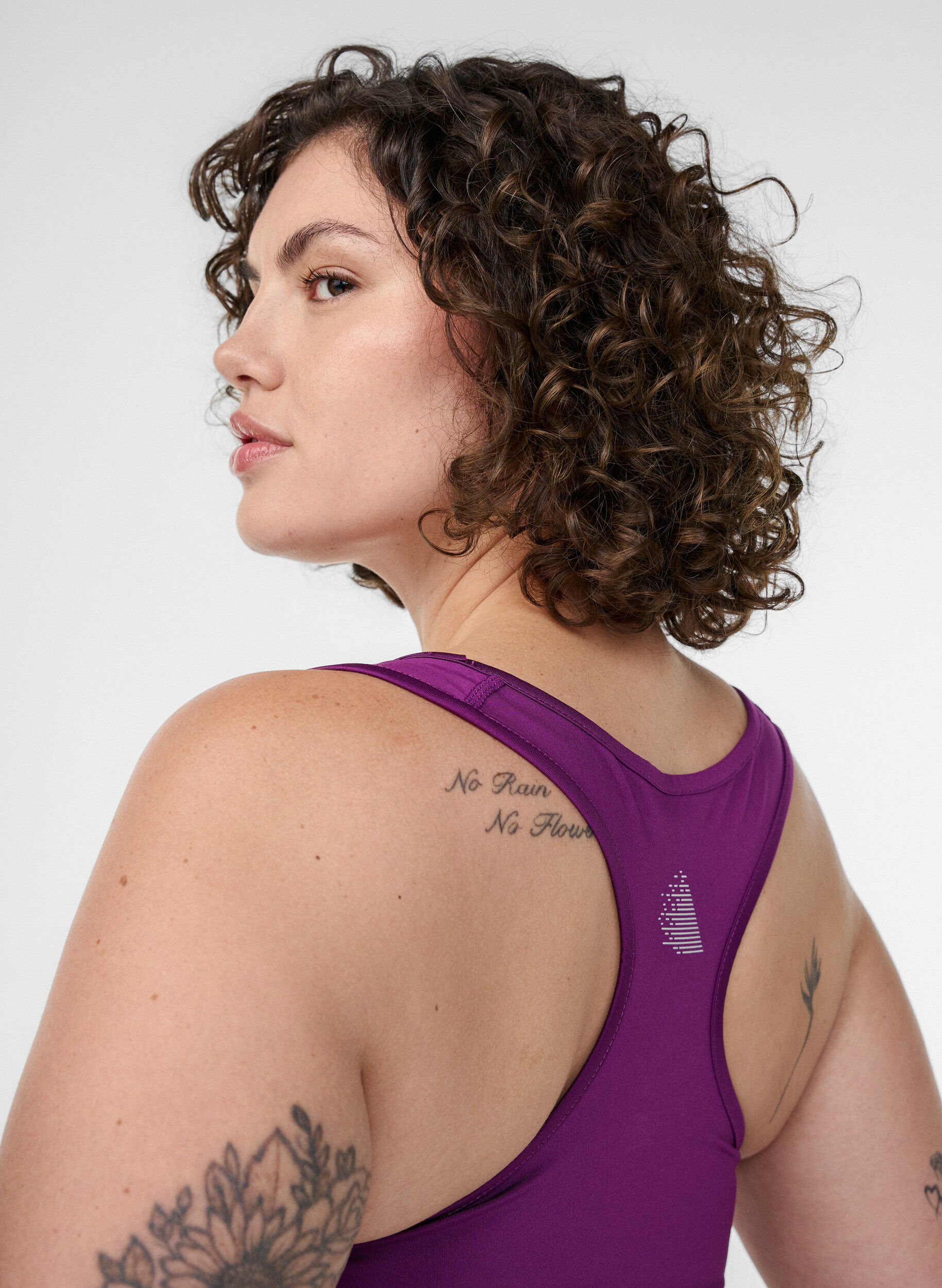 ZizziSport-bh met racerback, Paars, Model image number 3