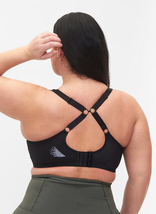 ZizziCORE, HIGH SUPPORT WIRE BRA - Sportbeha met beugel, Black, Model image number 3