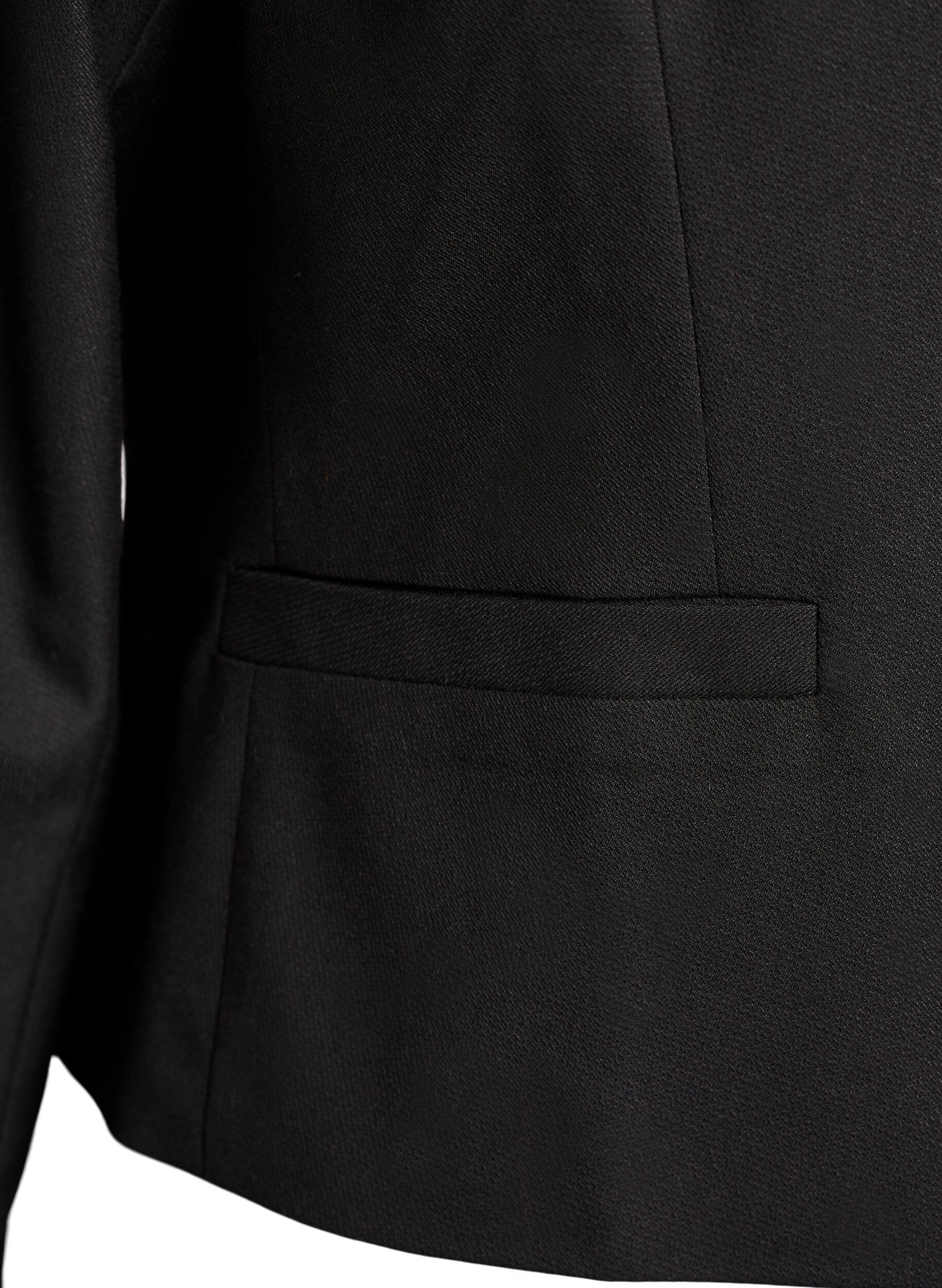 ZizziKorte jas met goudkleurige knopen, Zwart, Packshot image number 3