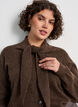 Cardigan met strikjes en knopen, Bruin, Model image number 3