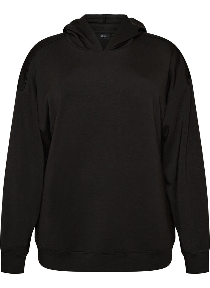 Jersey hoodie, Zwart, Packshot image number 0