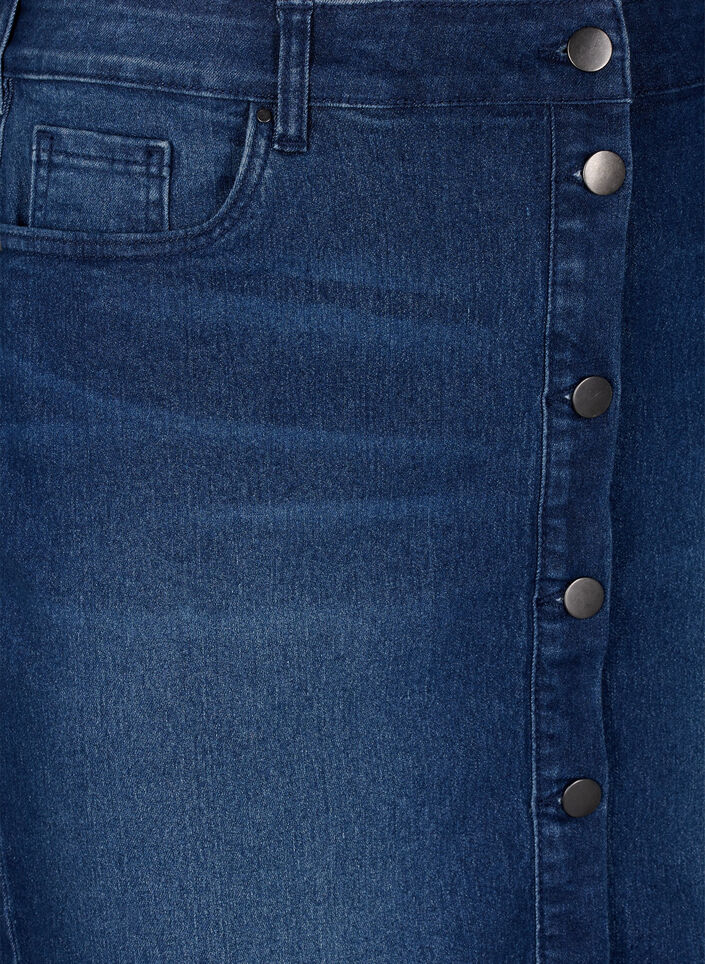 Denim rok met knoopsluiting, Blauw, Packshot image number 2