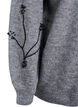 Trui met parelborduursel, Grijs, Packshot image number 3