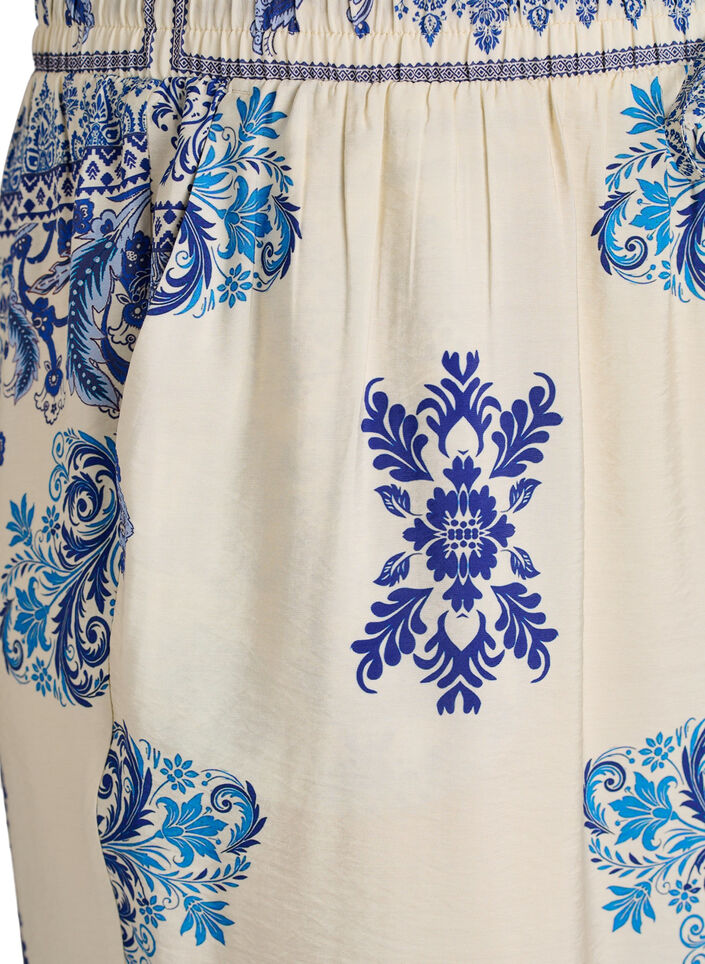 Patternbroek met wijde pijpen, Blauw, Packshot image number 2