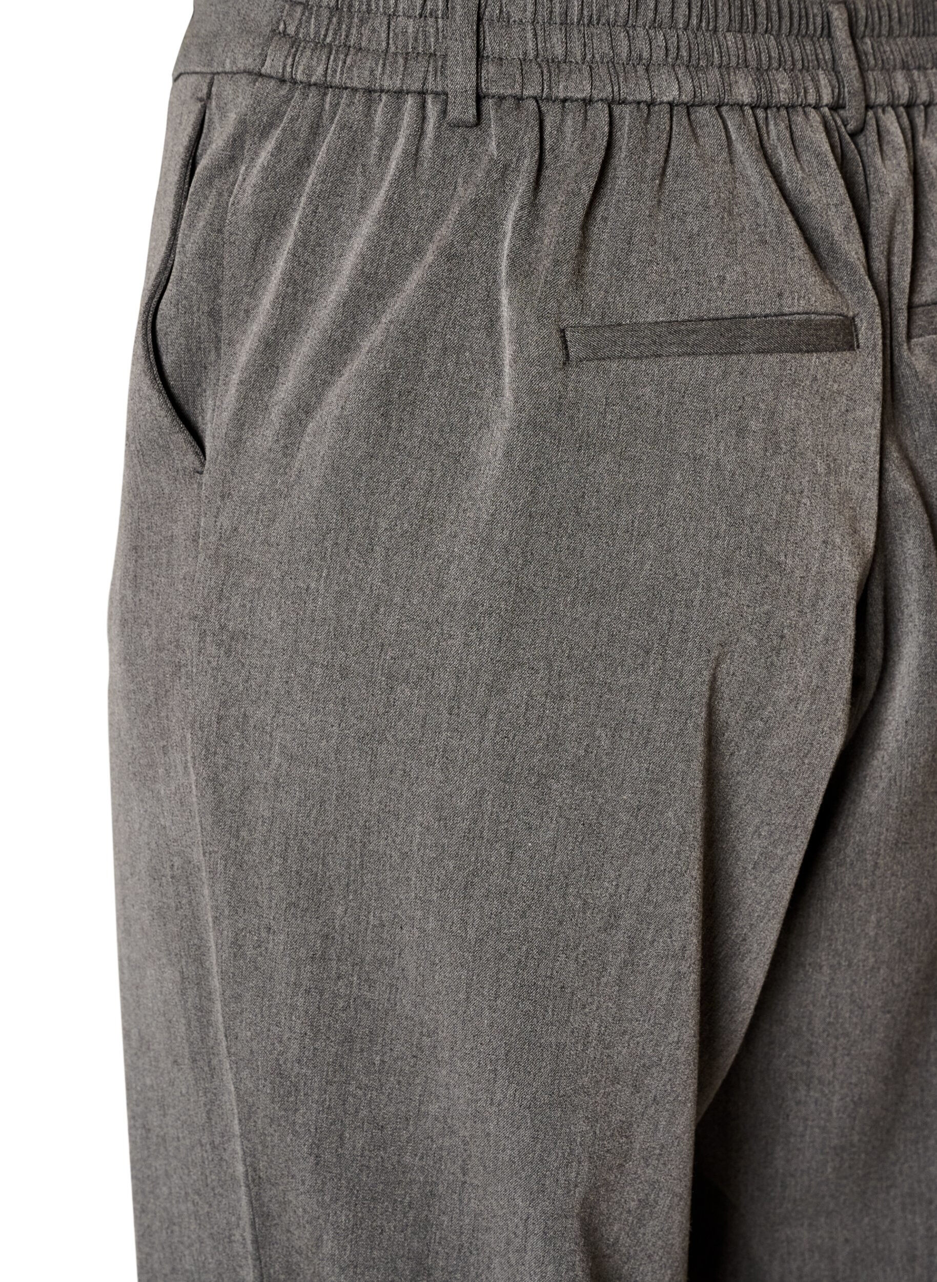 ZizziHoogtailleerde pantalon met rechte pasvorm, Grijs, Packshot image number 3