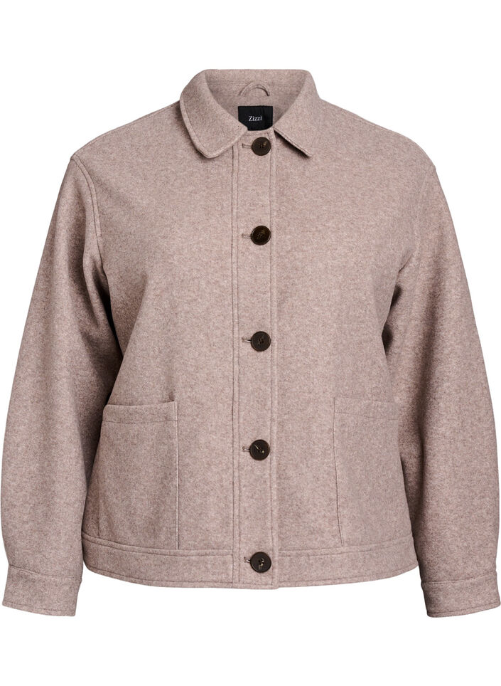Korte shirtjas met franjes, Moon Rock Mel., Packshot