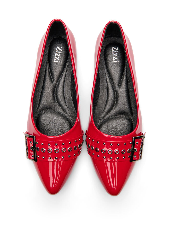 Wide fit - Ballerina met bandje en studs, Adrenaline Rush, Packshot