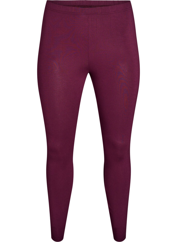 Leggings basiques en viscose, Bordeaux fonc&eacute;, Packshot image number 0