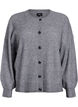 Vest van ribtricot met knopen, Grijs, Packshot image number 0