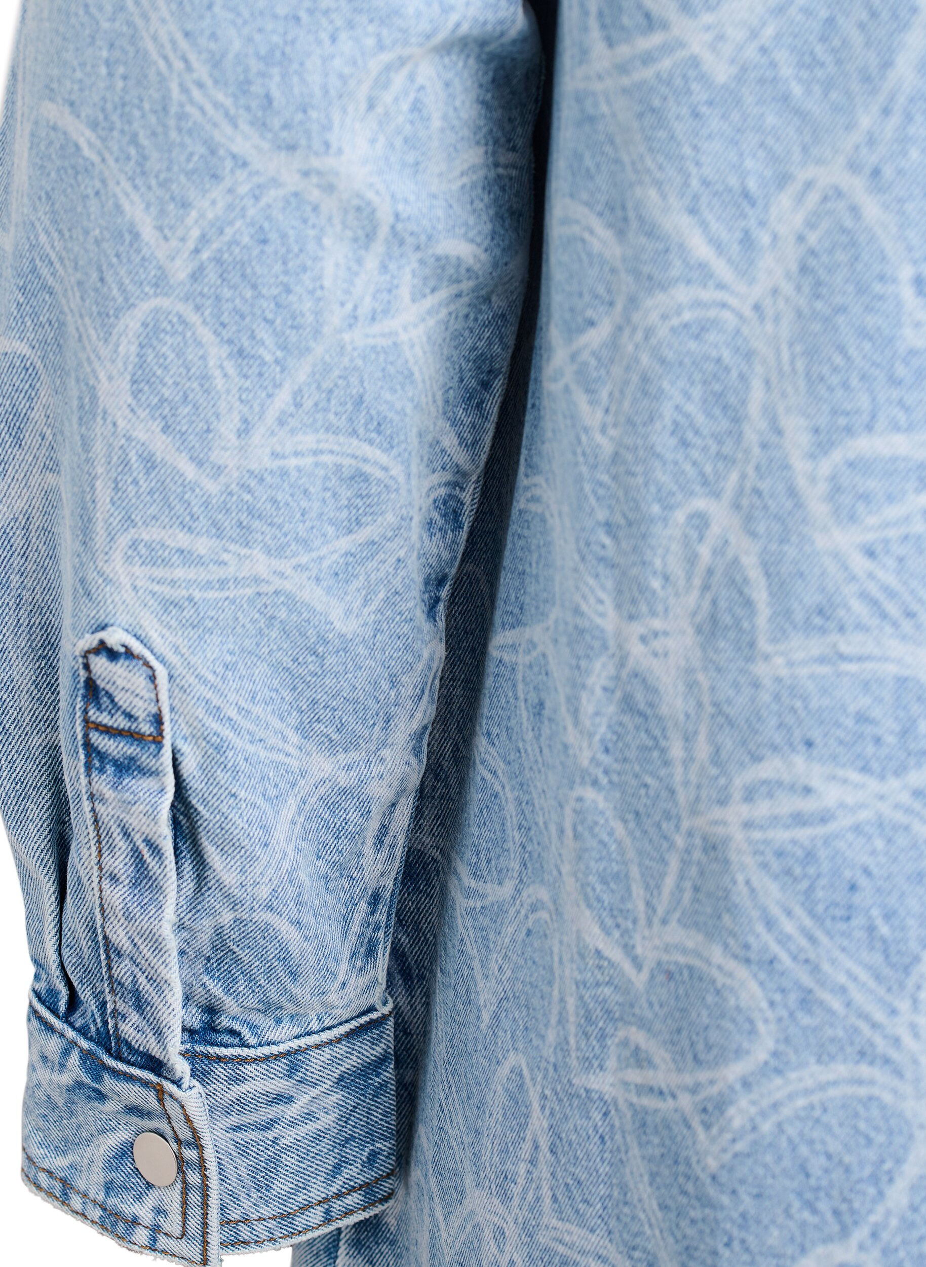 ZizziDenim jurk met hartjespatroon, Blauw, Packshot image number 3