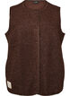 Fleecemouwloos vest met drukknoopjes en zijzakken, Bruin, Packshot image number 0