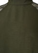 Blouse met korte kanten mouwen en hoge hals, Groen, Packshot image number 2