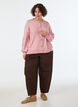 Cardigan in zacht breisel met goudkleurige knopen, Rood, Model image number 1
