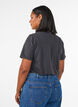T-shirt van biologisch katoen met print, Grijs, Model image number 2