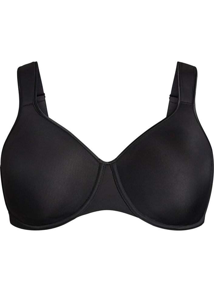 Minimizer-bh met gewatteerde bandjes, Zwart, Packshot image number 0