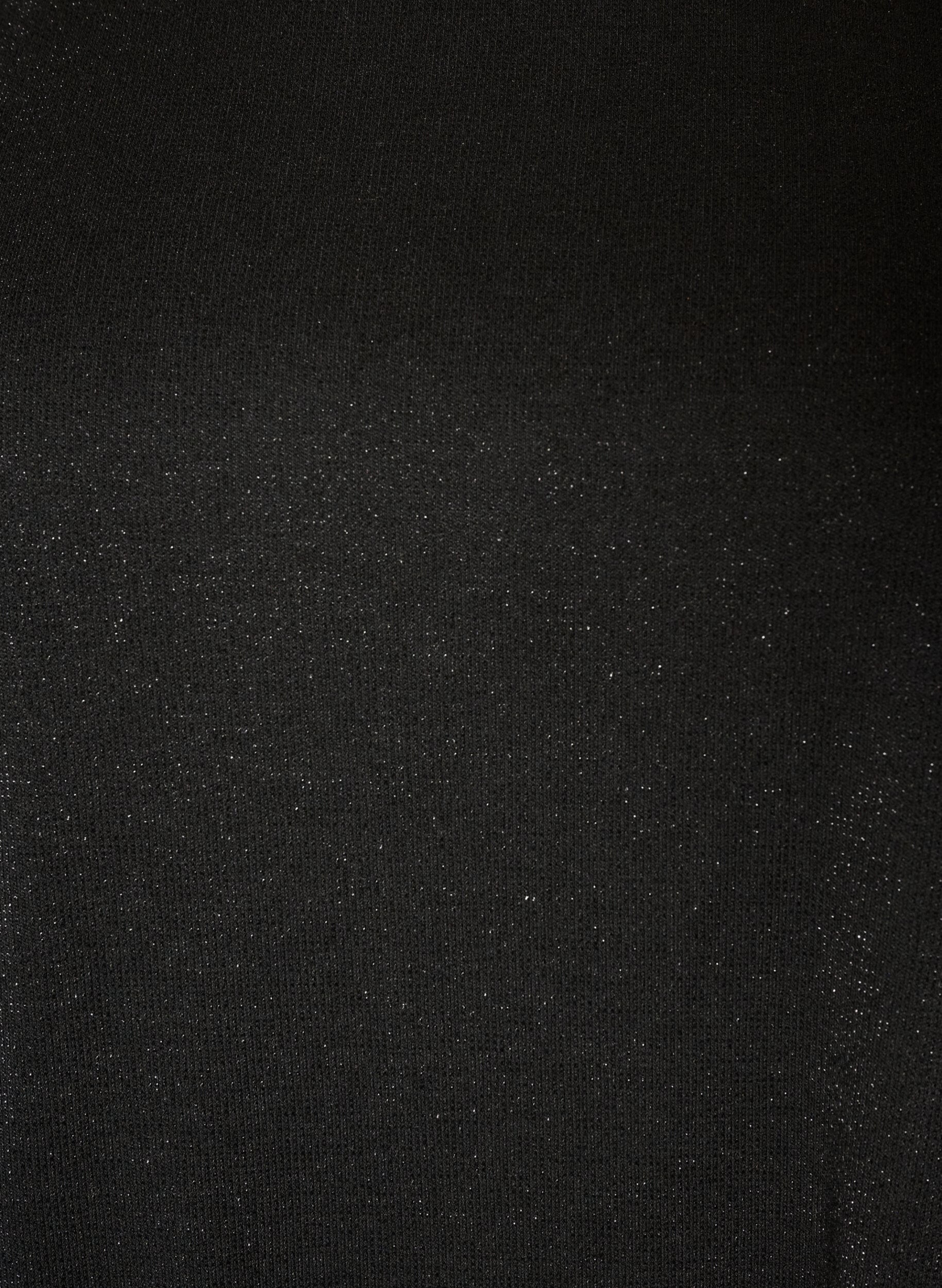 ZizziJersey jurk met glitter en kanten rand, Zwart, Packshot image number 2