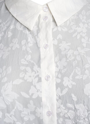 ZizziShirt met ton sur ton patroon, Off White, Packshot image number 2