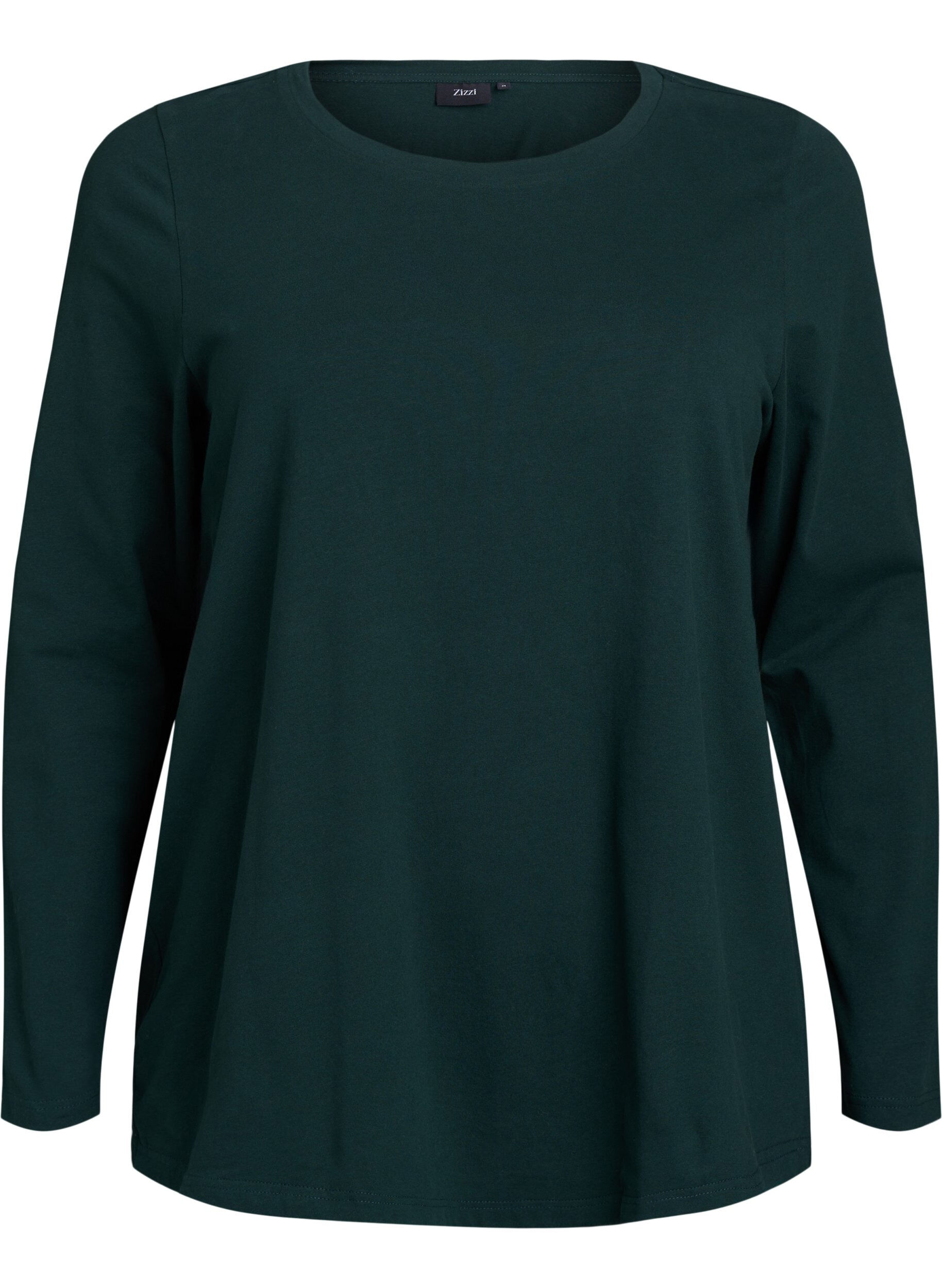 Basic jerseyblouse met lange mouwen