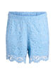 Kanten shorts met hoge taille en zakken, Blauw, Packshot image number 0