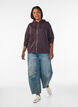 Sweatshirt met capuchon, ritssluiting en zakken, Bruin, Model image number 1