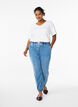 Denim joggers met zakken, Blauw, Model image number 0