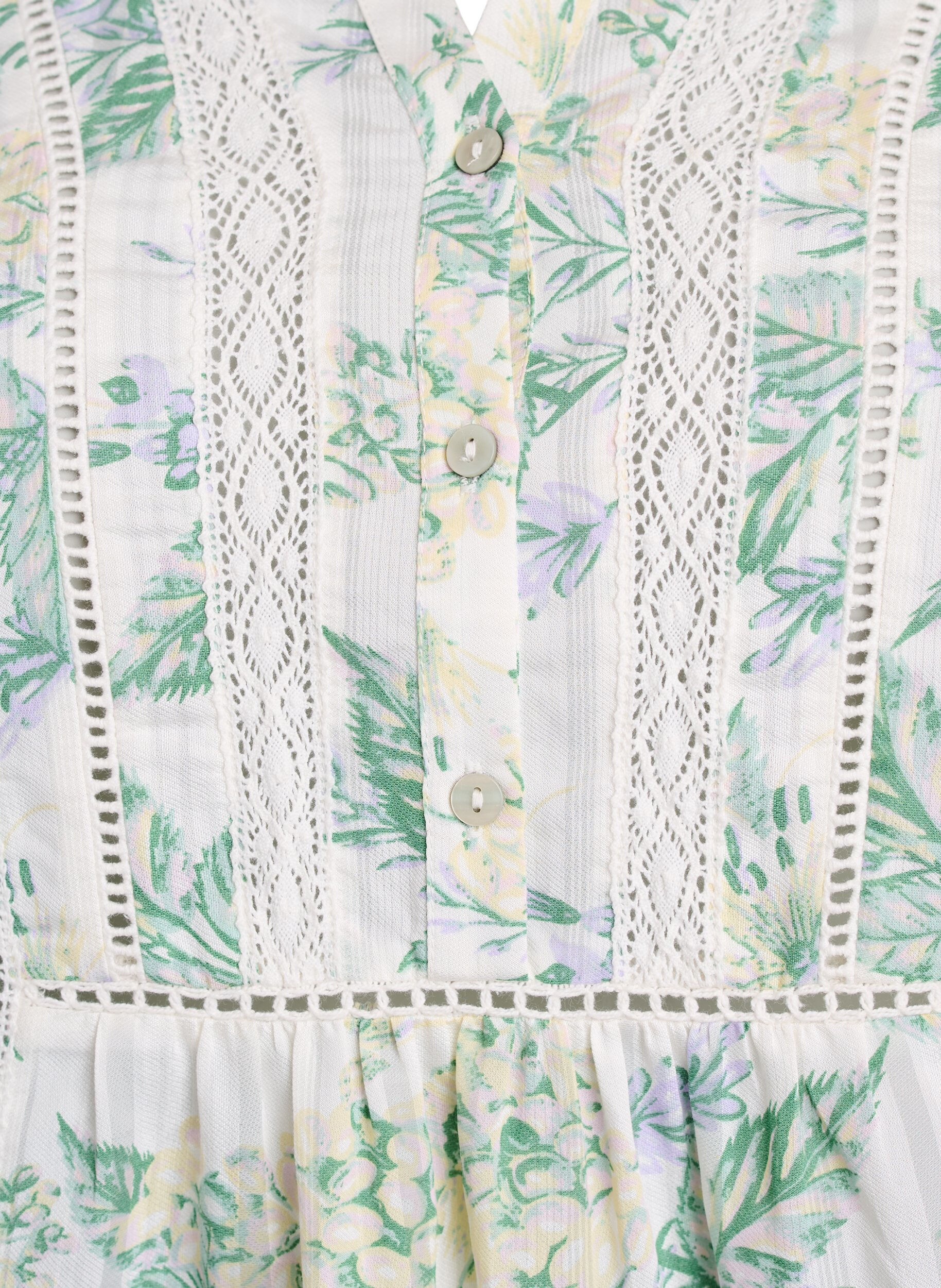 ZizziBlouse met print en 1/2 mouwen, Wit, Packshot image number 2