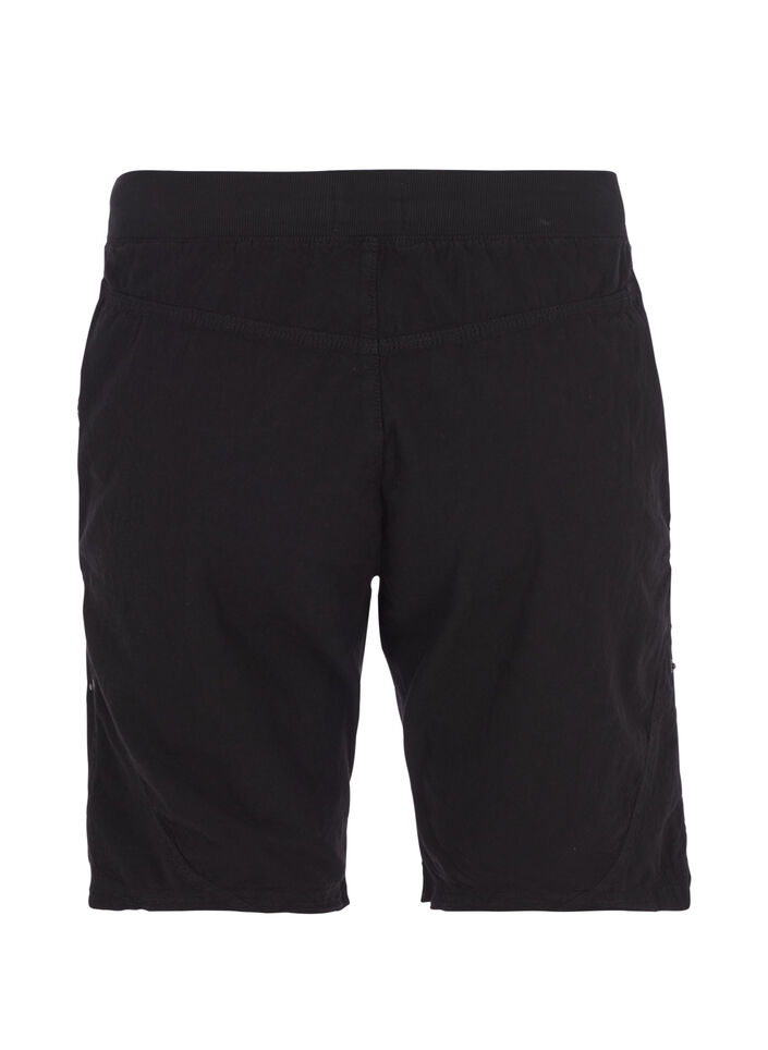 Losse short met zakken in katoen, Black, Packshot