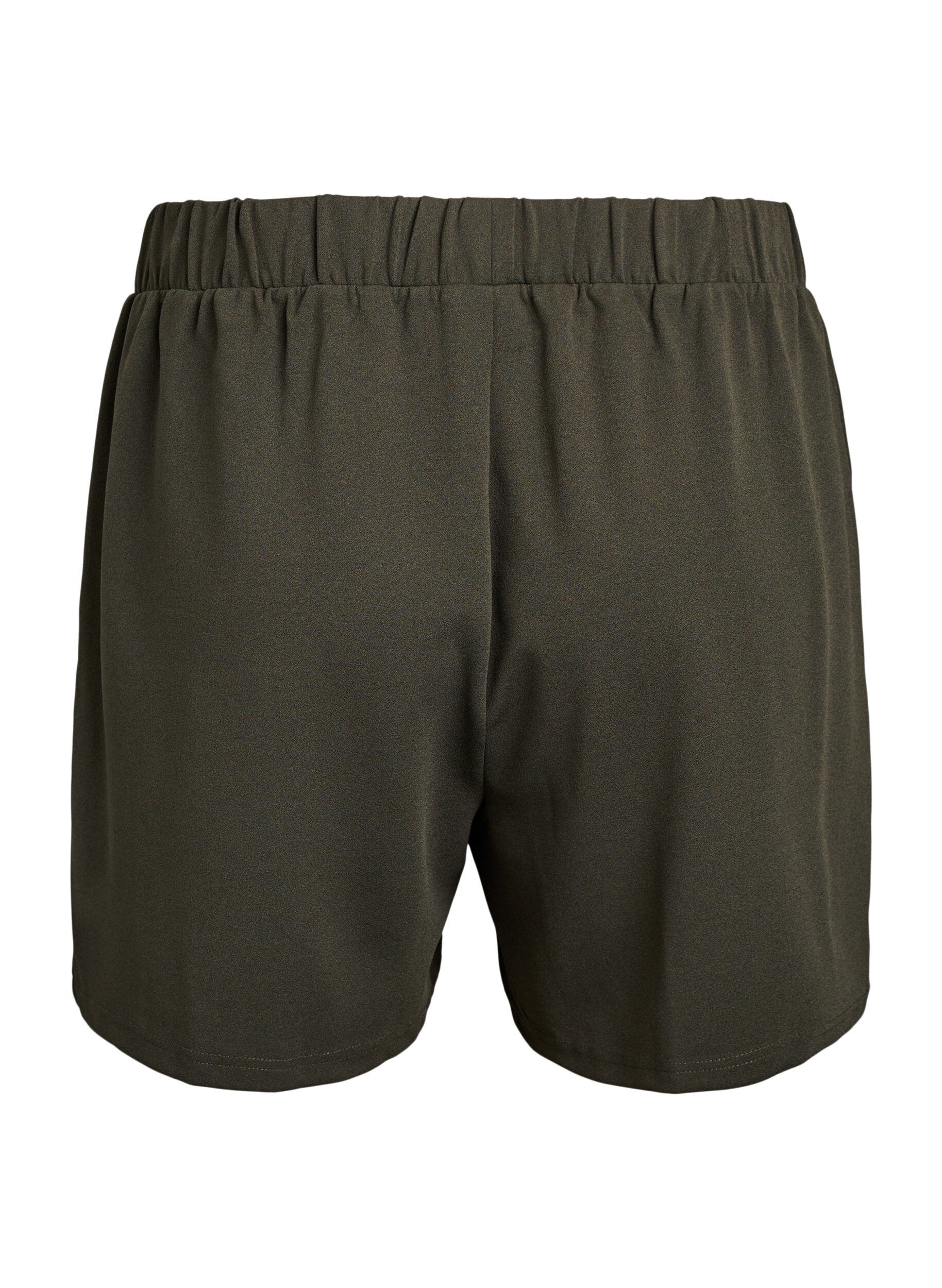ZizziKorte broek met losse pasvorm en zakken, Groen, Packshot image number 1