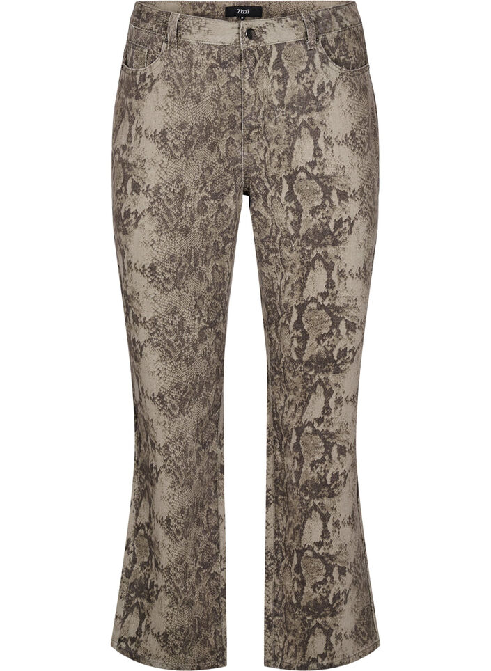 High-waist Gemma jeans met slangenprint, Light Snake AOP, Packshot