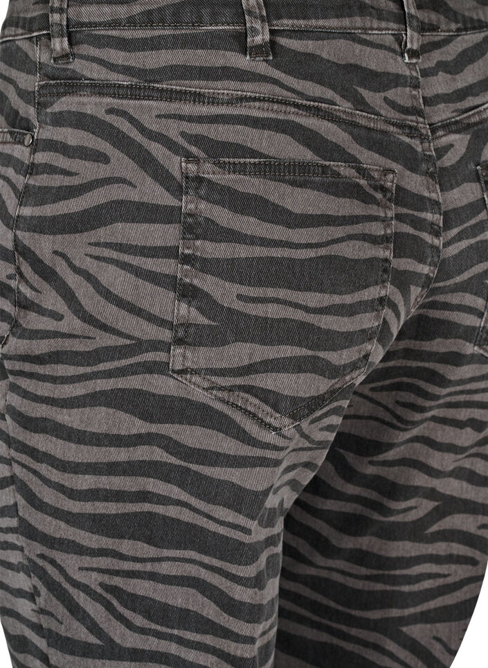 Emily jeans met luipaardprint, Zwart, Packshot image number 3