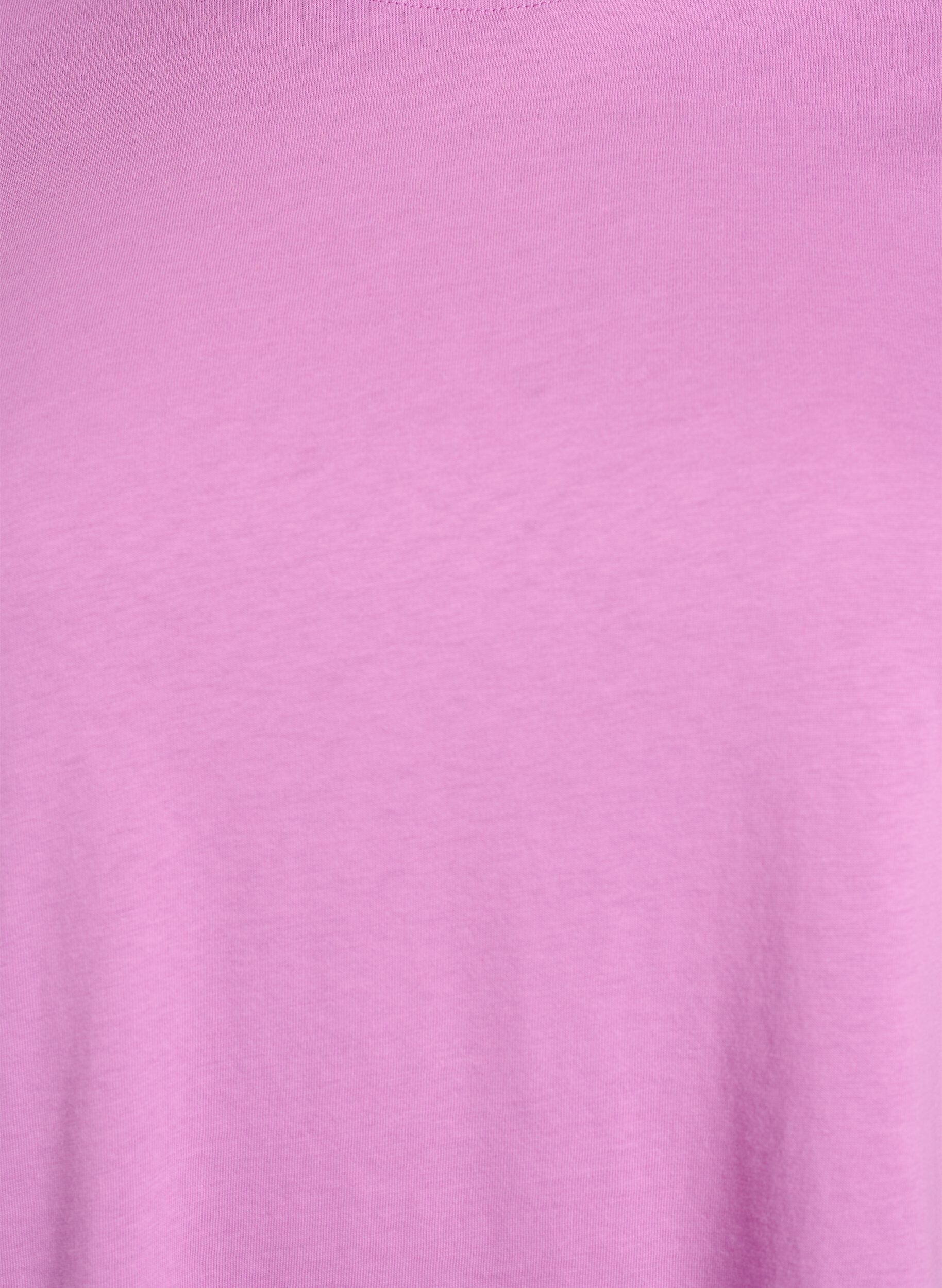 ZizziBasic katoenen T-shirt met ronde hals, Paars, Packshot image number 2