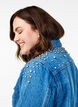 Denim jack met strass-steentjes, Blauw, Model image number 3