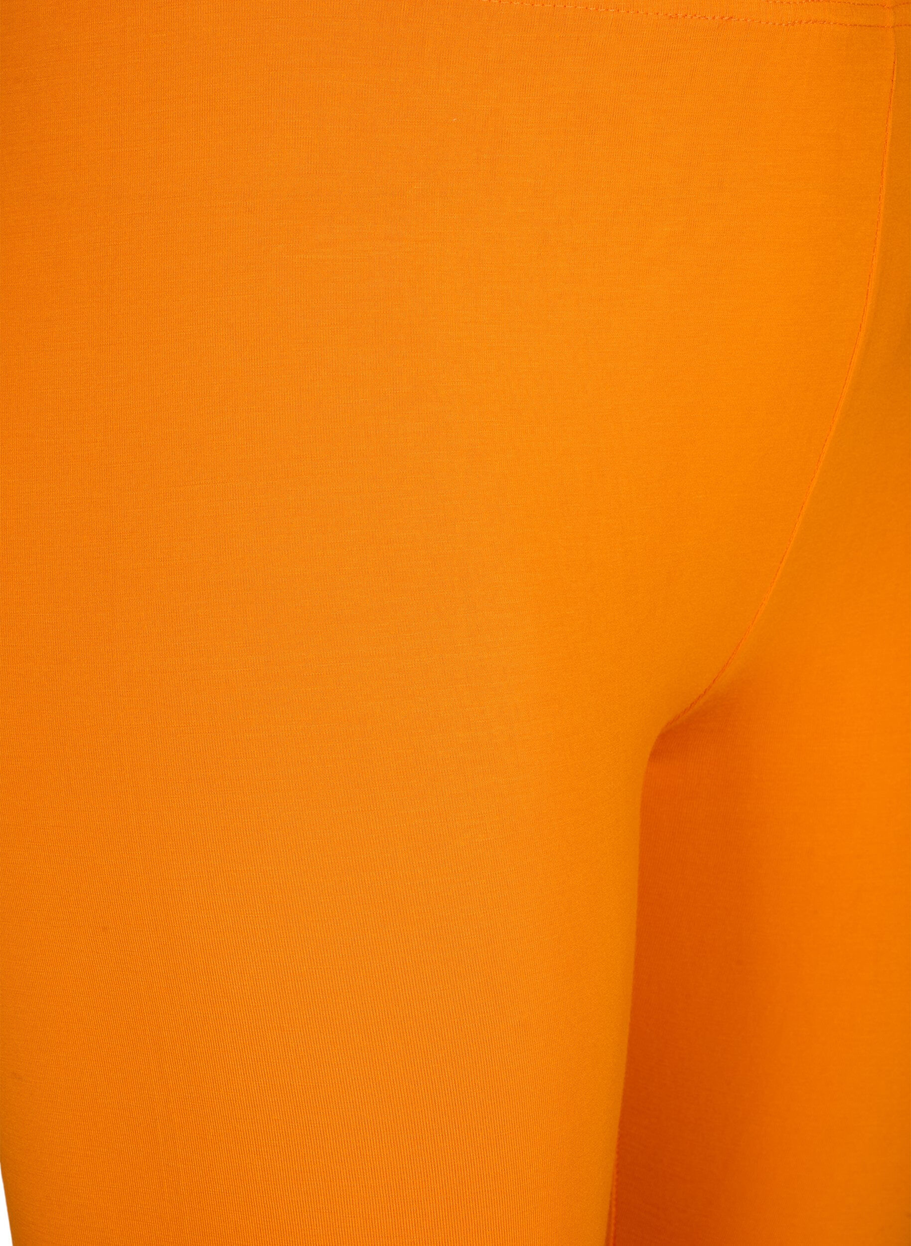ZizziBasic 3/4 legging in viscose, Oranje, Packshot image number 2