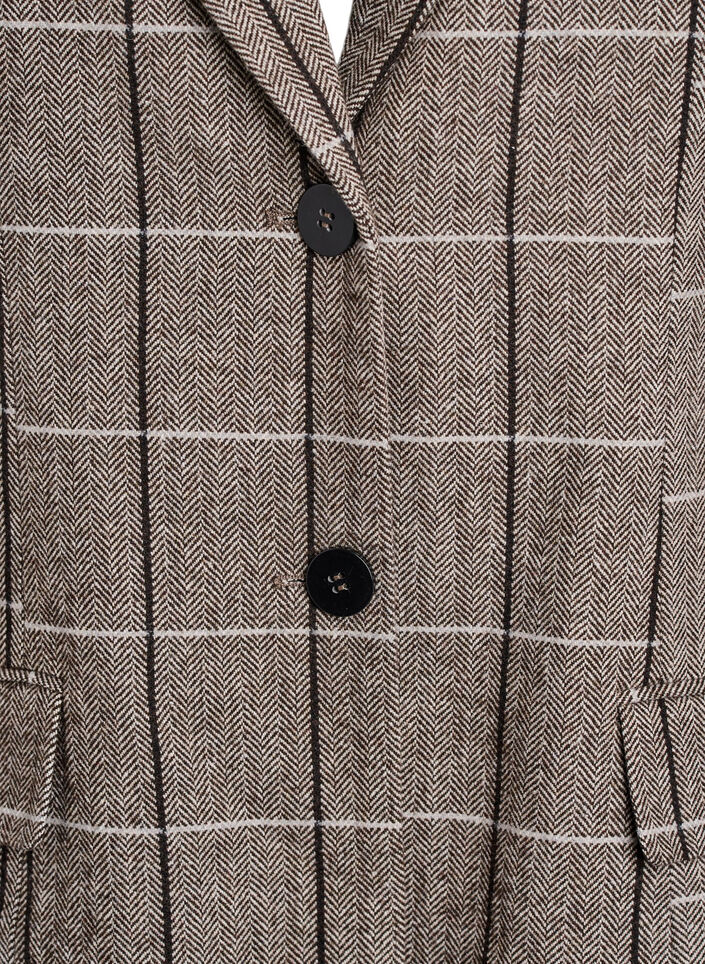 Klassieke geruite blazer, Grey Check, Packshot