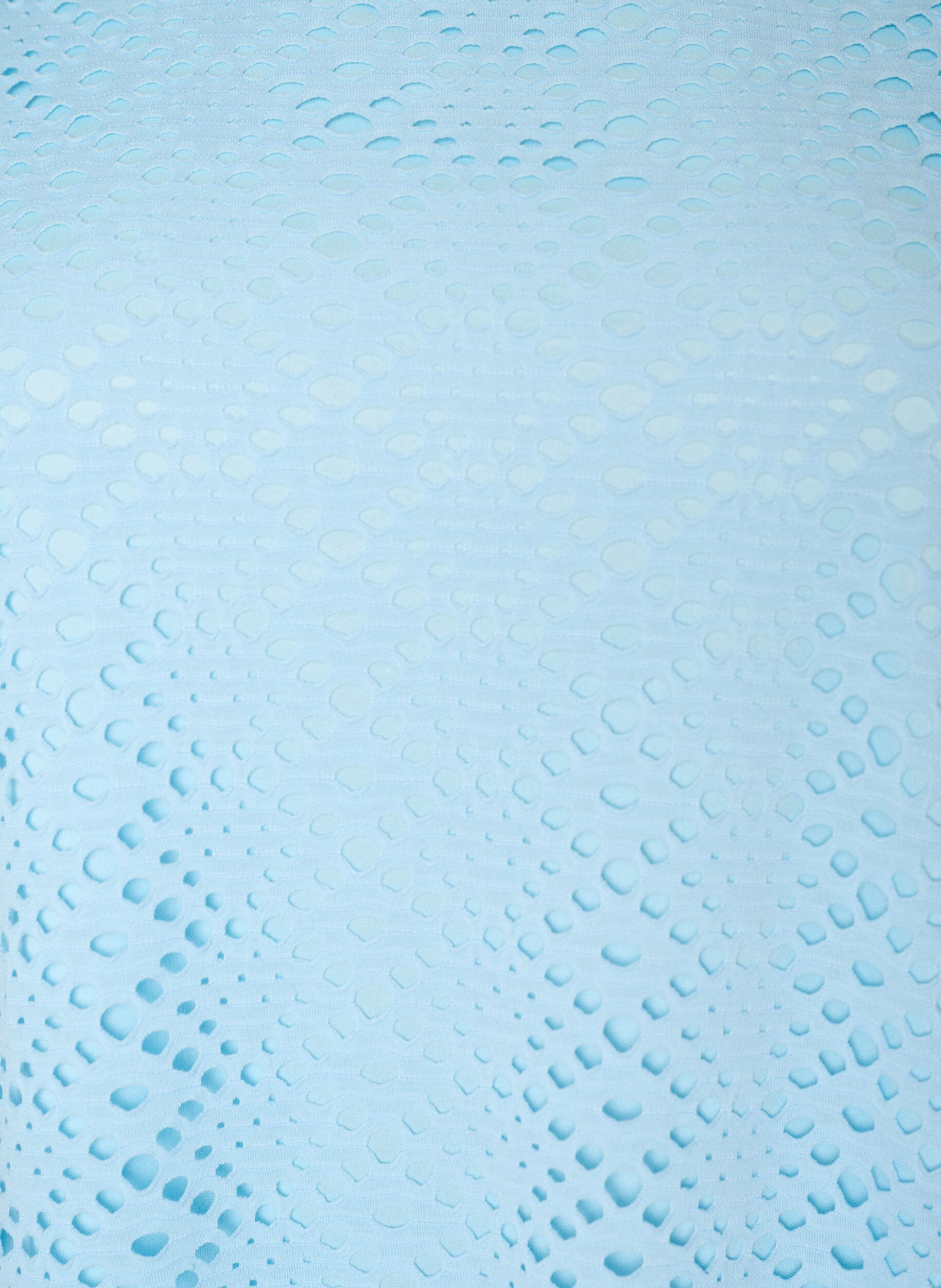 ZizziKnie-lange jurk met oogjespatroon en korte mouwen, Blauw, Packshot image number 2