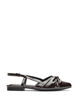 Slingback avec n&oelig;ud et aspect verni, Marron, Packshot image number 0