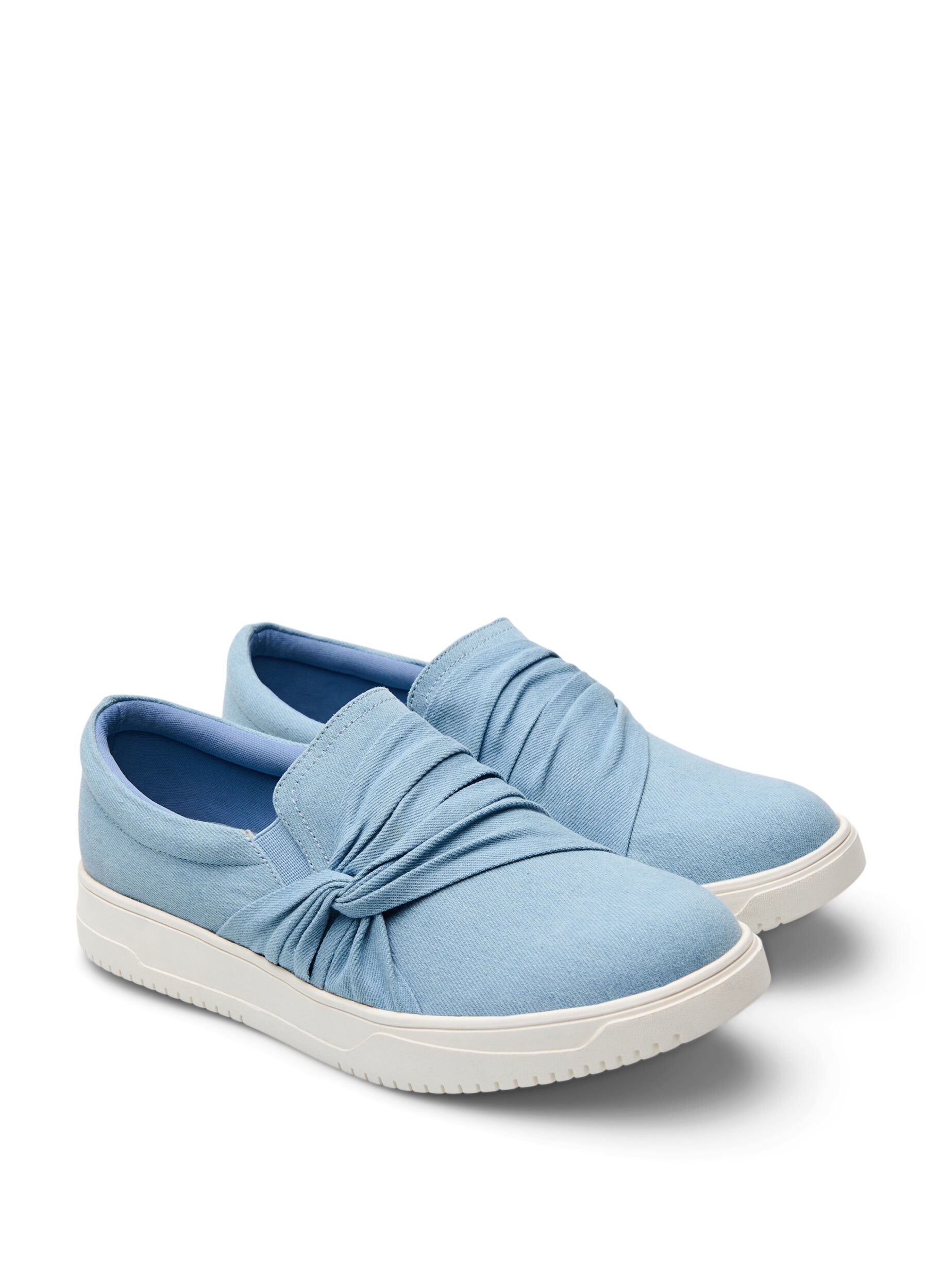 ZizziWide fit - Instapper met knoopdetail, Blauw, Packshot image number 1