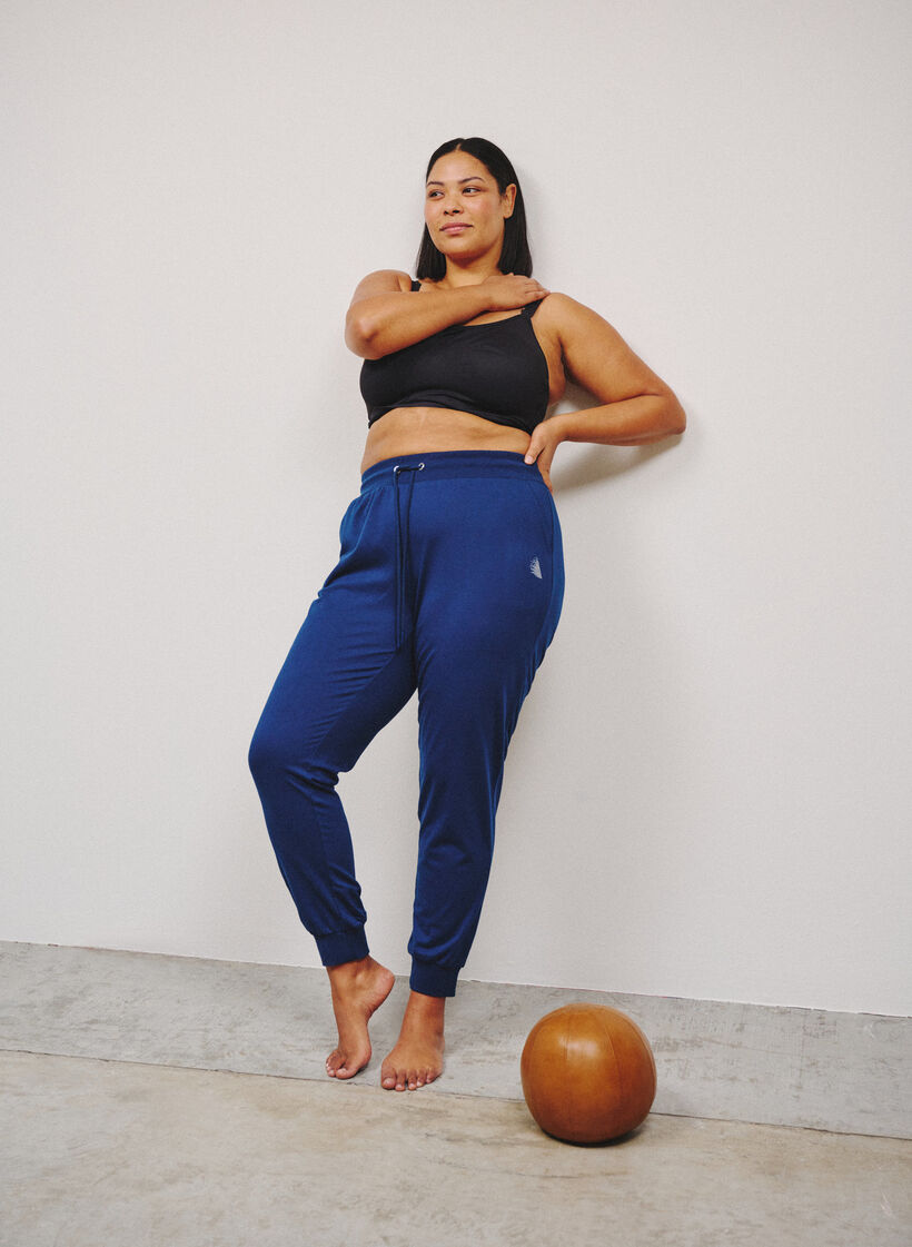 Pantalon de sport ample avec des poches, Bleu, Image image number 0