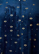 Velour pyjamashirt met een all-over print, Blauw, Packshot image number 2