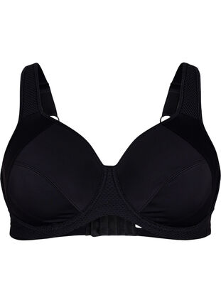 ZizziCORE, HIGH SUPPORT WIRE BRA - Sportbeha met beugel, Black, Packshot image number 0