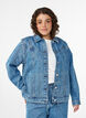 Denimjack met afneembare mouwen, Blauw, Model image number 0