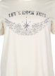 Organisch katoenen T-shirt met print op de voorkant, Vanille, Packshot image number 2