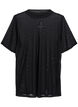 Mesh blouse met korte mouwen, Zwart, Packshot image number 0