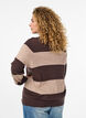 Strik blouse met kraag, Bruin, Model image number 2
