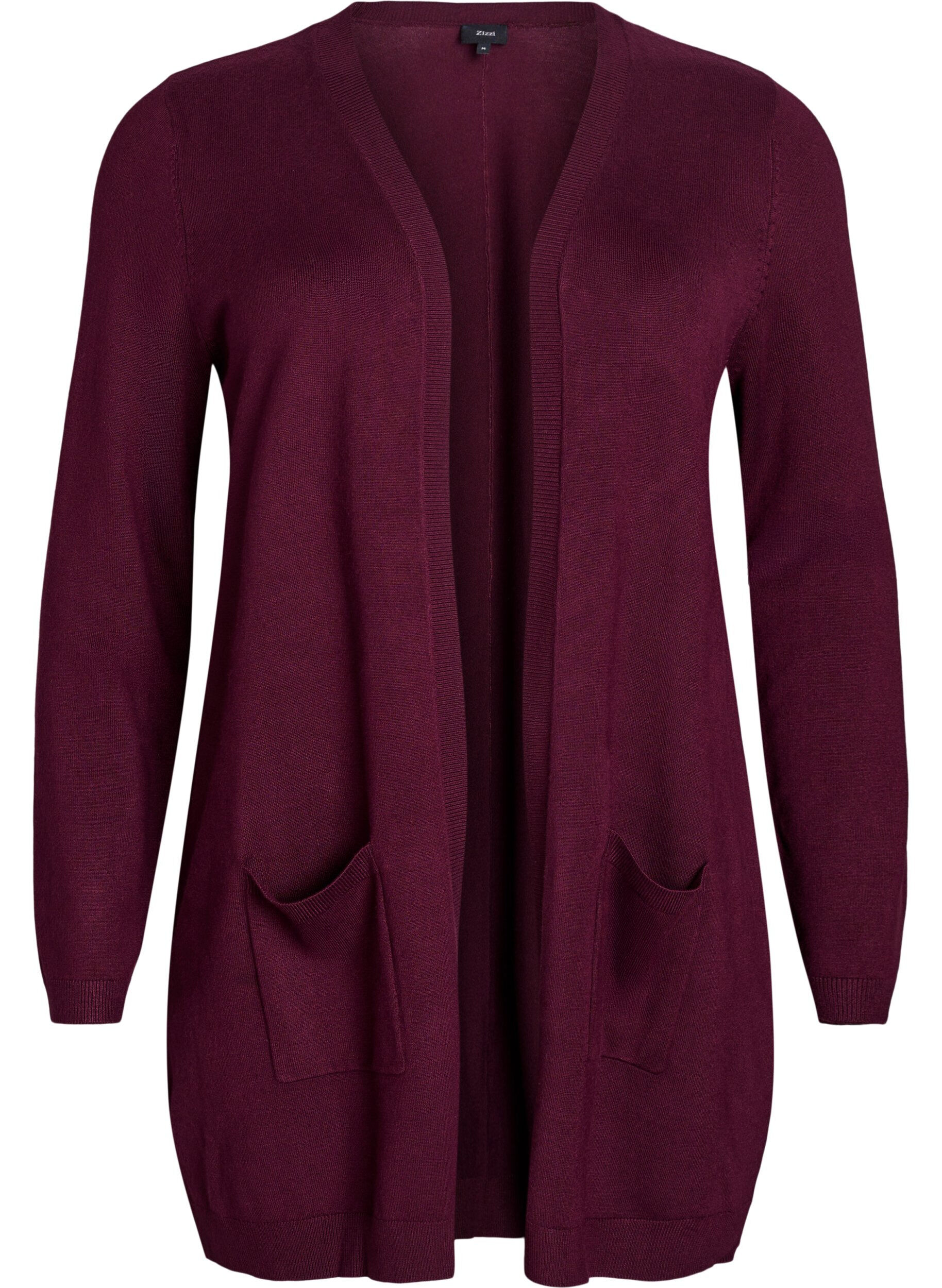 Lang gebreid vest van een viscose mix